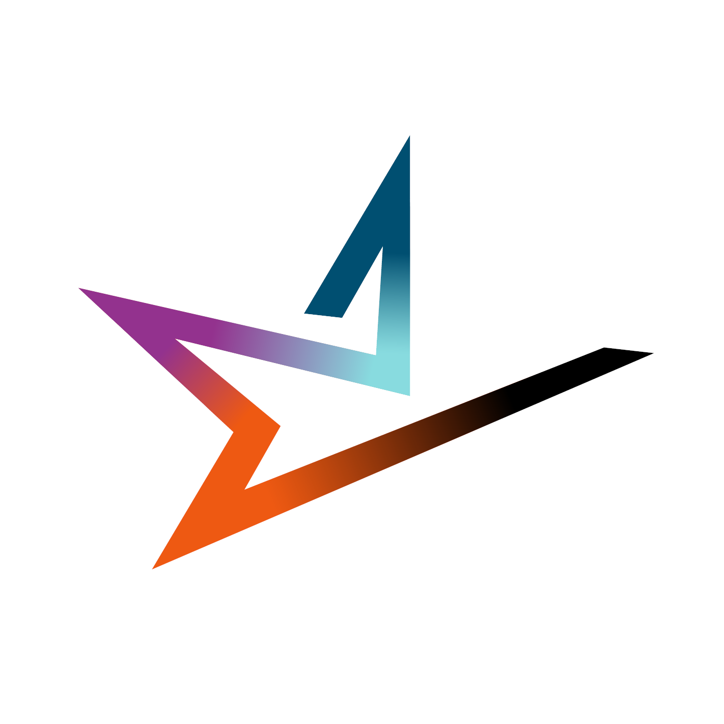 Perth Airport favicon with a colourful star or compass burst design on a white square background