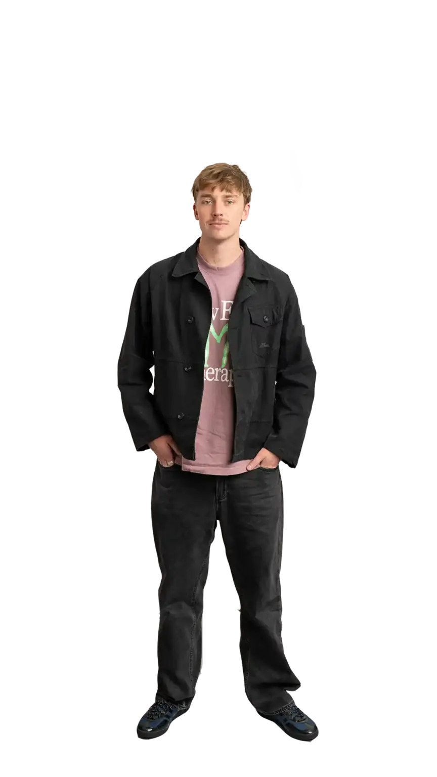 Adam Langridge, Marketing Specialist at The Start, full-body portrait — looking straight ahead